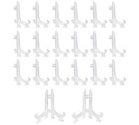 SYEYCW 20 Pcs Mini Plate Stands for Display, 3inch Folding Plate Holder to Display Pictures, Cards or Other Decorative Items at Weddings, Home Decoration, Birthdays, Tables