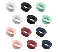 SYEYCW 24 Pcs Mute for Earplugs, 6 Colors Silicone Quiet Ear Plugs Accessories with Box, Mute Style Pack for Extra 5 dB Noise Reduction Engage Experience, for Journey, Home, Office, Library