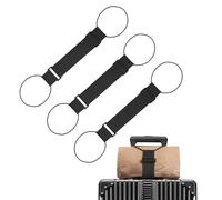 SYEYCW 3 Pcs Black Elastic Fastening Belt for Luggage, Adjustable Luggage Packing Straps, Portable Travel Suitcase Straps, Suitcases Attach Bags Accessories, for Baggage, Handbag, Backpack