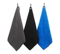 SYEYCW 3 Pcs Golf Towels, Microfiber Fabric Multifunction Towels for Golf Bags, Absorbent Cleaning with Heavy Duty Carabiner Clip, for Golf Bags Golf Course Exercise Gym Outdoor Yoga Men Women