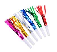 SYEYCW 36 Pcs Colorful Noise Makers, Party Horns Blowers for Adults and Kids, Glitter Metallic Fringed Party Whistles, Graduation Party Noise Maker, for Birthday Party, New Years, Party Favor Supplies