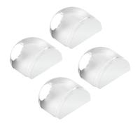 SYEYCW 4 Pcs Floor Door Stopper Clear, Self-Adhesive Floor Door Stoppers, Oval Door Buffers, Invisible Rubber Doorstops, Sound Dampening Bumpers, for Protect Most Door Wall from Damage