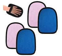 SYEYCW 4 Pcs Sand Remover for Beach, Reusable Sand Mitt for Beach, Remover Mitt for Children, Adults, Clean Body Wipe Gloves, Accessories for Holiday Essentials, for Vacation, Garden, Camping