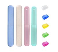 SYEYCW 4 Pcs Travel Toothbrush Protective Cases, 5 Pcs Portable Toothbrush Head Covers, Sutiable for Family, Travel, Outdoor, Camping, Business Trip, Holiday