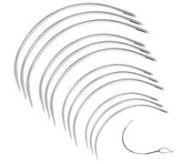 SYEYCW 40 Pcs Curved Needle Set, 2" 2.5" 3" 3.5" Curved Hand Sewing Needles, Upholstery Needles for Hand Sewing, Durable and Sturdy Repair Kit for Repairing Carpet Leather Canvas Weaving Crafts