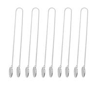 SYEYCW 5 Pcs Napkin Chains, 56cm Napkin Neck Chain with Clips, Portable Metal Fixing Clips for Towel Apron Bibs, Serviette Holder Neck Accessory, for Home, Cafes, Restaurants, Hotels, Silver