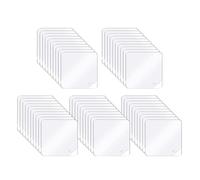 SYEYCW 50 Pcs Clear Double Sided Adhesive Pads, Waterproof Heavy Duty Sticky Pads, 6x6 cm Traceless Adhesive Mounting Tape, for Mounting, Hanging, DIY Crafts, Home and Office