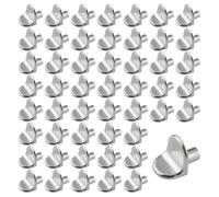 SYEYCW 50 Pcs Shelf Support Pegs, Cupboard Shelf Pegs, L-Shaped Metal Shelf Support Pegs, Antirust Kitchen Cupboard Shelf Pegs, 5mm Wardrobe Shelf Pegs for Kitchen, Bookcases, Closets, Cabinets