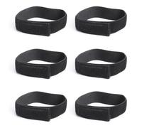 SYEYCW 6 Pcs Black Cycling Trouser Clips, High Elastic Bicycle Strap, Safety Cycle Trousers Boots Blousers Strap, Adjustable Bike Pant Band, for Hiking, Camping, Waders, Fishing, Military Uniforms