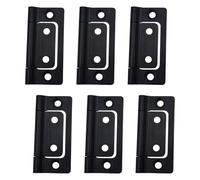 SYEYCW 6 Pcs Flush Hinges, 2 x 1Inch Bifold Door Hinges, Bearing Mute Hinges, No Noise No Mortise Door Hinges, for Closet, Drawer, Boxe, Wooden Doors, Fence, Windows (Black)