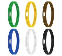 SYEYCW 6 Pcs Large Elastic Bands, Heavy Duty Wheelie Bin Ties, Multi-Function Trash Can Fixing Strap, Reusable Elastic Tie Wraps for Litter Box Home Office School Kitchen Picnic Party, 6 Colors