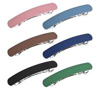 SYEYCW 6 Pcs Matte French Hair Clips, Strong Hold Vintage Barrettes, Hair Styling Clips for Girls Women, 6 Colors