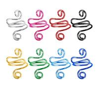 SYEYCW 8 Pcs Crochet Ring, Tension Ring for Crocheting, Adjustable Knitting Thimble Rings, Metal Open Yarn Guide Crochet Rings, Handmade Crocheting Tool Knitting Accessories, for Sewing and Crafting