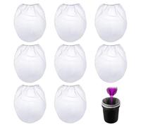 SYEYCW 8 Pcs Fine Mesh Filter Bag, Paint Strainer Bags with Elastic Top Opening, White Paint Filter Bag, Paints Sieves and Strainers, 1 Gallon Filters Bags, for Paints, Gardening, Hydroponics