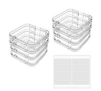 SYEYCW 8 Pcs Press on Nail Packaging Box, with 30 Pcs Adhesive Double Sided Tape, Acrylic Display Container, Transparent Storage Box, for Nails Salon Business, Home Storage Supplies