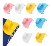 SYEYCW 8 Pcs Sewing Gauge, Edge Stitch Lock and Sewing Gauge, 3mm/4mm Blanket Stitch Thumb Guide for Fabric and Quilting, Mini Thumb Stitch Guide Needle Gauge, Sewings Tools for Hemming and DIY Craft