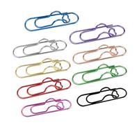 SYEYCW 9 Pcs Metal Pen Holder Clips, Colorful Clip for Notebook, Paperclip Holder Bookmark, Clip-on Pen Holders, Reusable Stationery Tool, for Planners, Books, Journals, Clipboard, Paper, 9 Colors