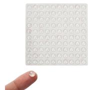 SYF-UN 100 Pcs Clear Rubber Feet, 8 * 2.5mm Adhesive Bumper Silicone Pads Sound Dampening Bumpers Self Stick Transparent Furniture Buffer Pads for Furniture Glass Tables Door
