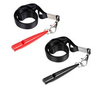 SYF-UN 2 Pcs Professional Dog Whistle 210.5, Plastic Dog Training Whistles with Lanyard, High Pitch Dog Whistles for Recall Bark Control (Black,Red)