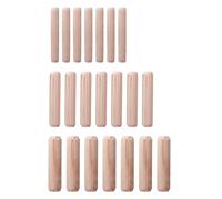 SYF-UN 21 Pcs Assorted Wooden Dowels M6 M8 M10 Hard Wood Grooved Plugs Furniture Woodwork Grooved Fluted Pin Craft 6mm 8mm 10mm