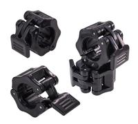 SYF-UN 4 Pcs Barbell Clamps, 1 Inch Fast Release Barbell Collar Clips, Non-Slip Barbell Locking Plates Collar Clips for Workout Weightlifting, Powerlifting, Fitness Training Supplies