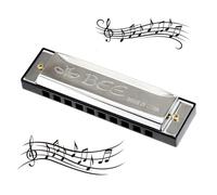 SYF-UN Harmonica, 10 Holes 20 Tones Mouth Organ Key of C Stainless Steel Mini Blues Harmonica for Kids Adults Beginners and Performers
