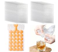 SYF-UN Ice Cube Bags - 20 PCS 480 Ice Cubes Self-Sealing Ice Cube Bags for Freezing, Disposable Freezer Ice Maker Bags, Food Grade PE Ice Cube Mould Trays for Whiskey, Juice, Drinks, Cocktail, Coffee