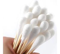 SYF-UN Pet Dog Ear Cleaner,100 Pcs 20cm Long Cane Bamboo Cotton Buds Animal Ear Cleaner Big Cotton Swab Sticks Cotton Buds Ear Remedy Cleaning Swabs for Cat Dog Ear Wax Removal