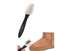 SYF-UN Suede Brush for Boots,4-Sided Suede Brush Suede Shoe Cleaning Brush Multifunctional Nubuck Brass and Nylon Bristle Brush, Suede Leather Shoe Boot Cleaning Brush