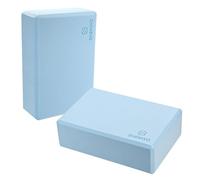 SYF-UN Yoga Block 2Pack Durable EVA Foam Blocks with Non-Slip Surface - Lightweight, Portable, and Ideal for Improving Flexibility, Balance & Alignment (Blue)