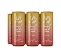 SYFA FLARE Smoked Pear 6-pack, Caffeine Free, Natural Nootropic Drink, Mood Lifting, Social Confidence Booster, 250ml per bottle.