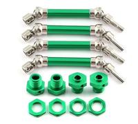 SYFDGDV RC Car Parts Compatible With Arrma For Typhon 4x4 3S For BLX For 550 Mega 1/8 RC Car Parts 4Pcs Metal Front And Rear Drive Shaft CVD With Wheel Hex(Green)