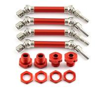 SYFDGDV RC Car Parts Compatible With Arrma For Typhon 4x4 3S For BLX For 550 Mega 1/8 RC Car Parts 4Pcs Metal Front And Rear Drive Shaft CVD With Wheel Hex(Red)