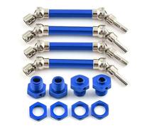 SYFDGDV RC Car Parts Compatible With Arrma For Typhon 4x4 3S For BLX For 550 Mega 1/8 RC Car Parts 4Pcs Metal Front And Rear Drive Shaft CVD With Wheel Hex(Blue)