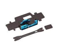 SYFDGDV RC Car Parts Compatible With WLtoys K989 K969 284131 284010 284161 1/28 RC Car Upgrade Parts Carbon Fiber Pattern For Chassis(Blue)