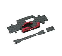 SYFDGDV RC Car Parts Compatible With WLtoys K989 K969 284131 284010 284161 1/28 RC Car Upgrade Parts Carbon Fiber Pattern For Chassis(Red)