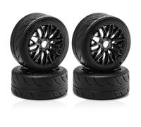 SYFDGDV RC Car Upgrade Parts Compatible With Arrma For Felony For Limitless 1/7 RC Car Upgrade Parts Accessories 4pcs 100x42mm 42/100 Tire Tyre 17mm Wheel Hex(Black)
