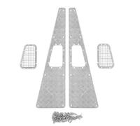 SYFDGDV RC Parts Compatible With Traxxas For TRX4 For Defender 1/10 RC Crawler Upgrade Modification Parts Accessories Metal Anti-skid Plate Intake Grille(Silver)