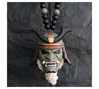 Syfinee Hannya Japanese Oni Mask Pendant - Samurai Kabuto Helmet Car Rearview Mirror Pendant,Japanese Samurai Assassin Demon Oni Car Decoration Auto Ornament