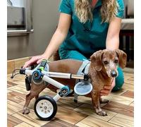 SYFNLPH Breathable Foldable Small Dog Wheelchair for Back Legs, Dog Wheelchair Mobility Disabled Dog Leg Braces, Pet Rehabilitation Support Cart - Easy Assemble(XS)