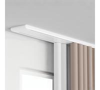 SYFNLPH Ceiling Curtain Conjoined Double Track Rails, Heavy Duty Curtain Rail Track Aluminum Window Rod Pole Connecting 1-6m, For RV Living Room Hospital Bedroom(White,3.9m(12.8ft))