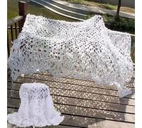 SYFNLPH White Camo Net,Lightweight Camouflage Netting,150D Oxford Fabric Sunscreen Nets,Sunshade Car Covers,for Garden Camping Military Hunting Shooting Decoration(1x3m(3.3x9.8ft))