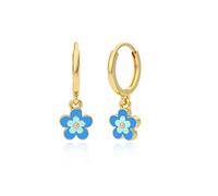SYFOAR 925 Sterling Silver Colorful Enamel Flower Hoop Earring for Women Cute Crystal Ladybug Earrings Jewerly, A3