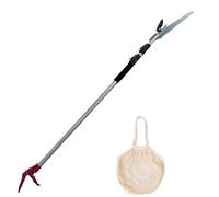 SYFRLLC 4.6-10 Ft Tree Trimmers Long Handle Pruner with Long Reach Pole Saw, Extendable Tree Pruner Cut and Hold Pruning Trimmer,Telescoping Fruit Picker Pole Tools for Gardening with a Fruit Mesh Bag
