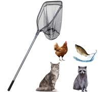 SYFRLLC Catch Pole Net with Telescopic Handle,Animal Catcher Net for Cat,Rabbit,Chicken,Duck,Goose,Fish,Racoon,and Other Poultry Wildlife
