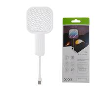 SYFUNLV 2-in-1 Mini Bug Zapper,Portable Electric Insect Killer,3500V Fly Zapper Killer with 3-layer Dense Mesh,Handy Mosquito Killer,for Living room,Garden,Kitchen (White)