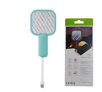 SYFUNLV 2-in-1 Mini Bug Zapper,Portable Electric Insect Killer,3500V Fly Zapper Killer with 3-layer Dense Mesh,Handy Mosquito Killer,for Living room,Garden,Kitchen (Green)