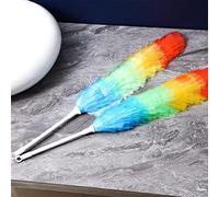 Syfunlv 2 PCS Feather Duster,Rainbow Static Duster,Flexible Microfiber Dust Cleaning,Electrostatic Dust Remover for Home,Ideal for cleaning cobwebs,shelves and hard to reach places.