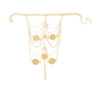 Syfunlv Boho Rhinestone Tassel Anklet,Dangle Anklet Crystal Drop Ankle Bracelets,Multi-layer Summer Beach Accessories,Foot Jewelry Adjustable,for Women and Girls Summer Gifts (Gold)