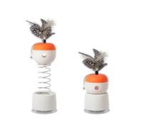 Syfunlv Cat Treat Toy,Snack Balls Pet Snack Balls,Cat Dispenser with Spring,Leaking Treats Ball Pet Feeder,Swinging Slow Feeder Dispensing Kitten Toy